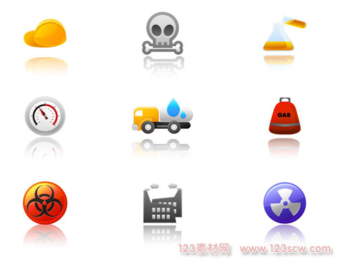 化工危险品类矢量图图标