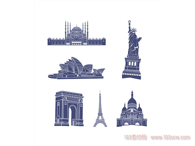 世界建筑矢量图片