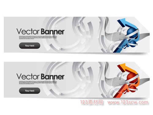 科技感banner背景矢量图-2