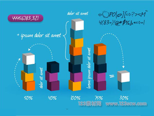 创意数据统计信息图矢量图