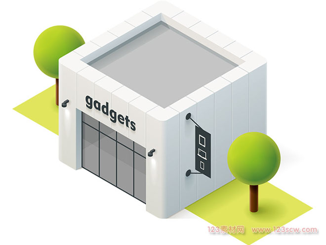 卡通建筑模型矢量图片4