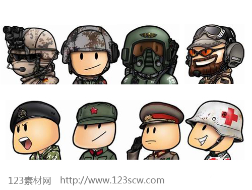 Q版 士兵头像