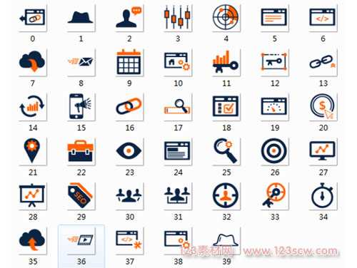 36个seo相关图标源文件png格式