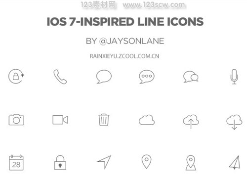 iOS7风格图标psd素材