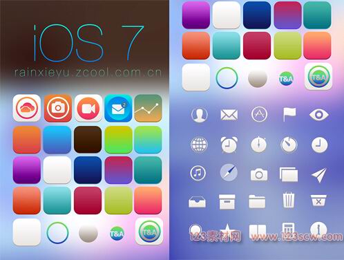 iOS7图标集PSD素材