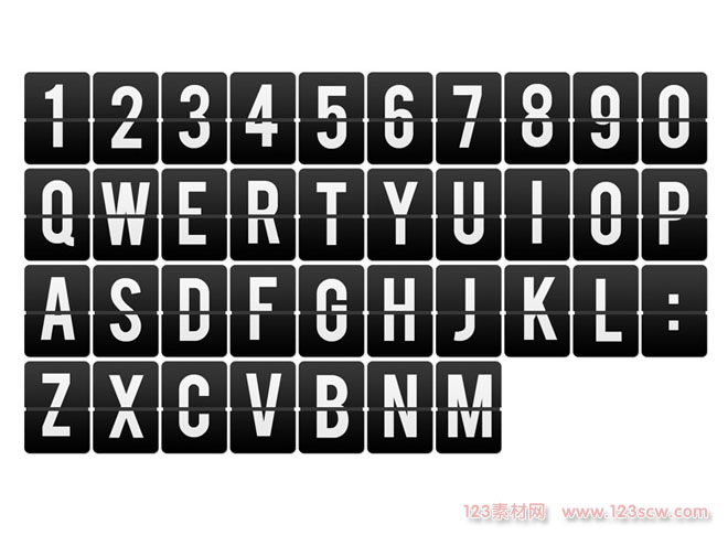 数字字母计分牌样式psd格式文件
