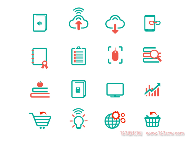 网络元素图标矢量图片