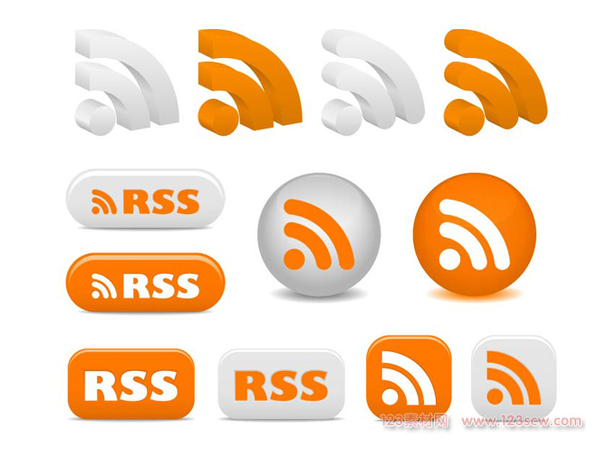 RSS订阅图标矢量图下载