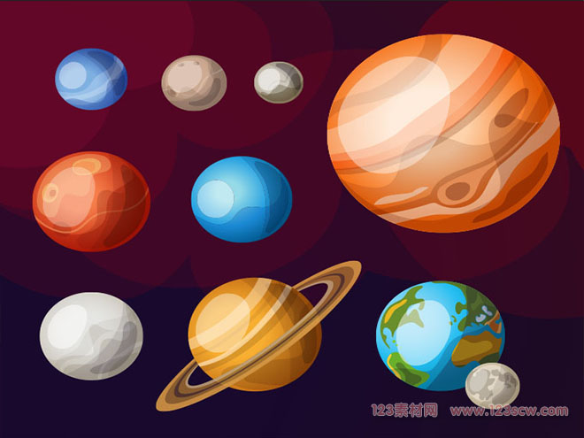 宇宙星球星系矢量图片1