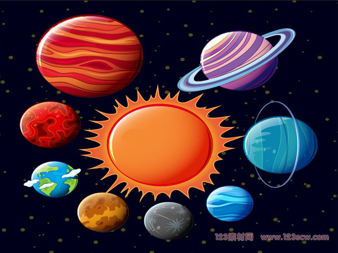 宇宙星球星系矢量图片2
