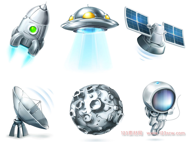 宇宙卫星图标矢量素材