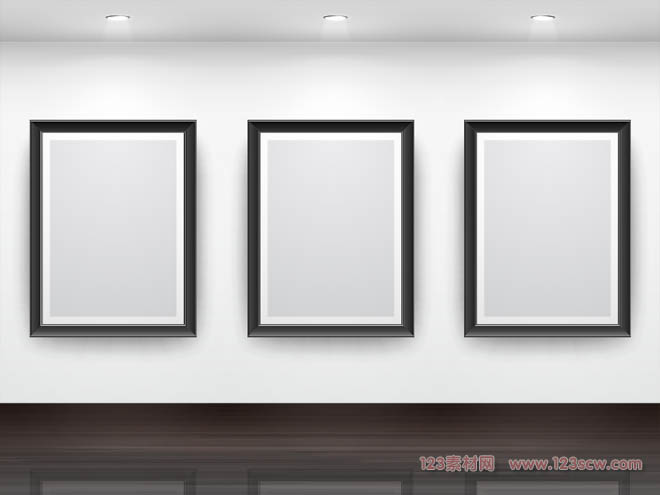 画廊展示背景矢量素材